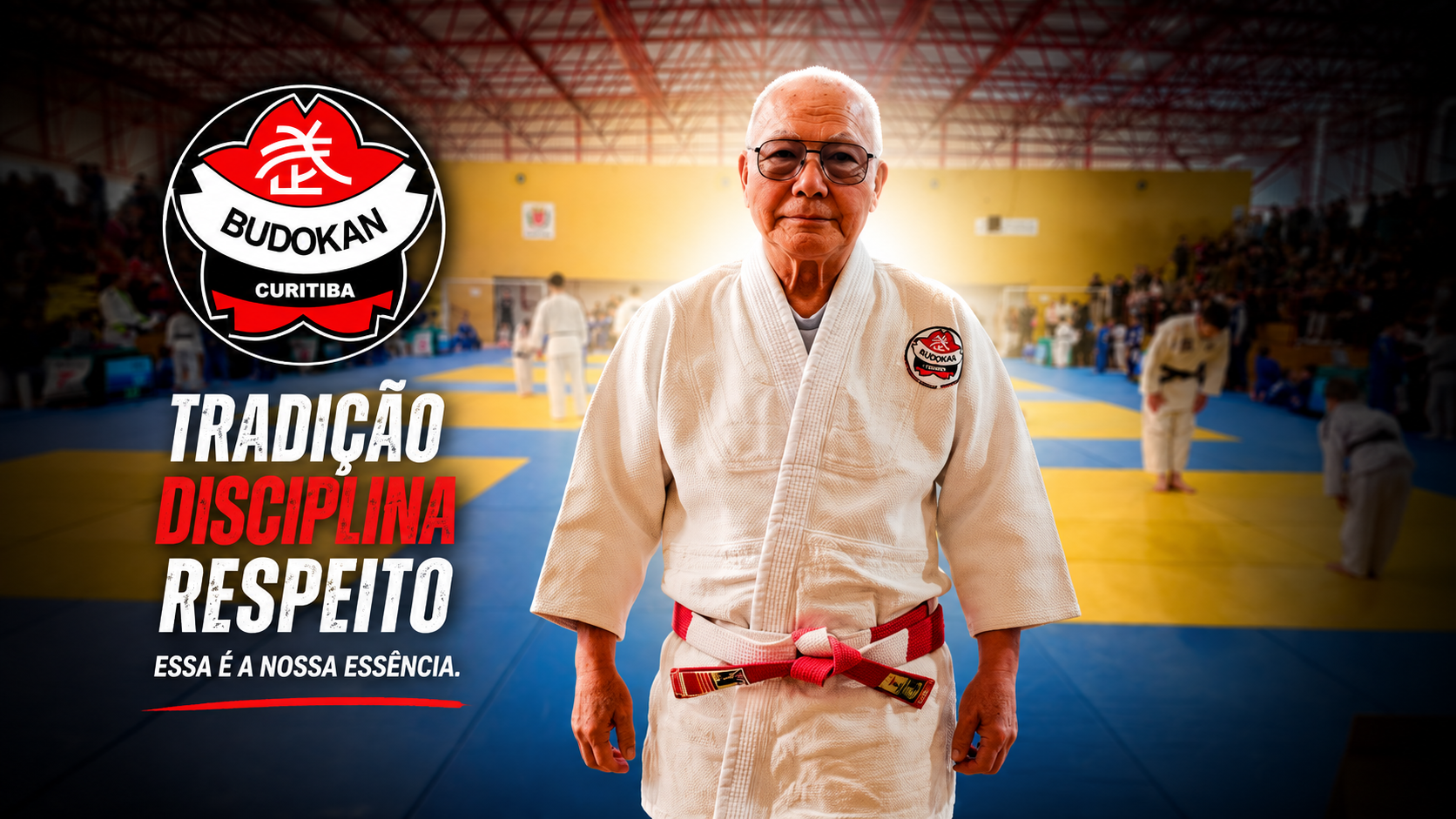 Sensei Neury Tussolino no tatame da Budokan Curitiba